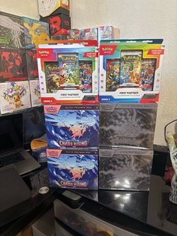 Sealed Lot 2 Pitch Black ETB, 2 Chaos ETB , First Partner 2 and 3 boxes