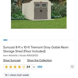 Suncast Shed 8 X 10 Tremont