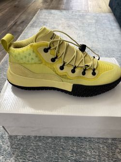 Yellow Mid-Top Hiking-Style Sneakers