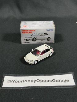 1/64 Takara Tomy Tomica Premium Limited Vintage Neo - White Honda Civic Type R EK (LV-N165c)