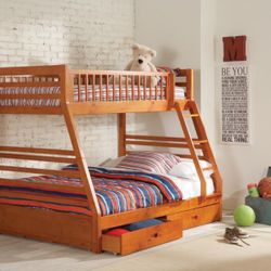 Brand New Solid Wood Bunk Bed, Includes Drawers! 