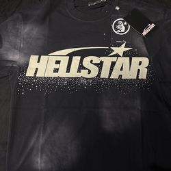 Black rhinestone hellstar shirt