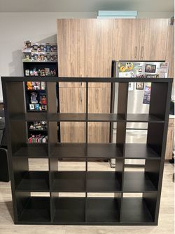 16 cube black shelf.