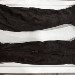 Dark Grey Knee High Boots Size 8.5