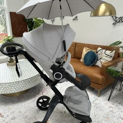 *NEW* Stokke Xplory Stroller + PramPack Travel Case + Parasol