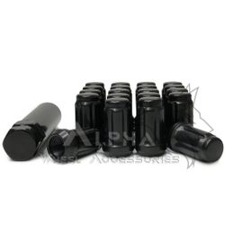 20 Black 6 Spline Lug Nuts For Toyota Lexus 12x1.5 Fits Camry Corolla Matrix tC