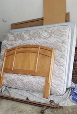 Nice Queen Bed With Box spring And Frame With Head Board