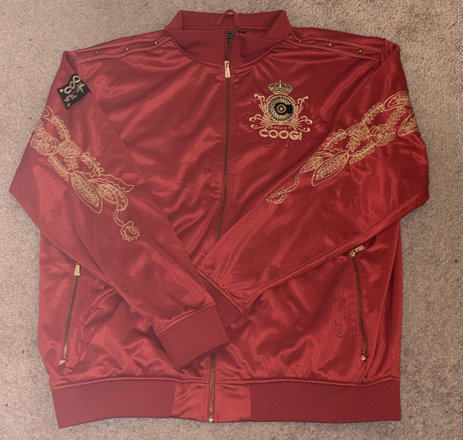 COOGI Red Gold Jacket – XXXL Streetwear Track Style