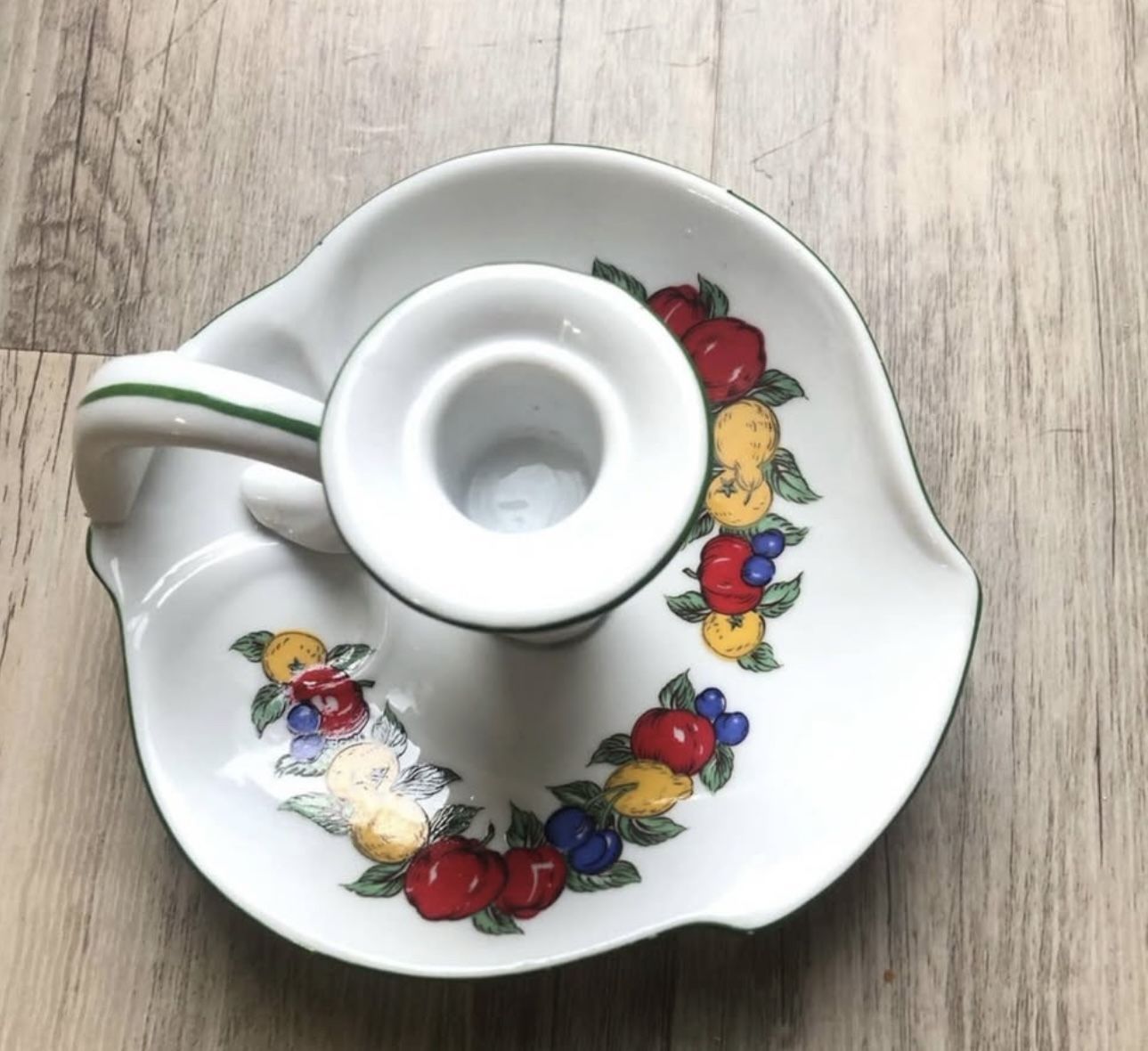 Vintage Westmoreland Della Robbia Glass Candle Holder