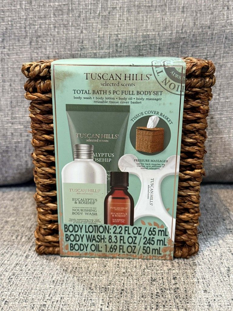 Brand New Tuscan Hills 5 Piece Total Body Gift Set