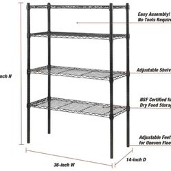 Hyper Tough Wire Shelves 4 Tier