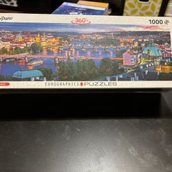 1000 Piece Puzzle Prague Czech Republic Air PANO Eurographics 3 Feet Wide