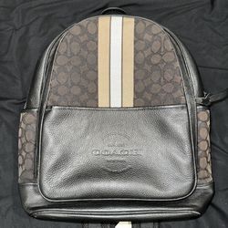 Coach Signature Stripe Backpack
