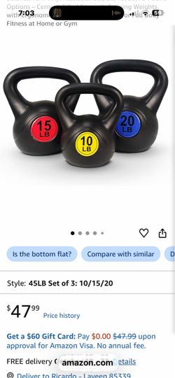 Brand new Kettlebell Set of 10,15,20lb