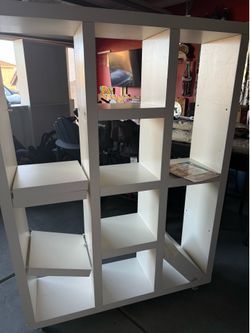 Three Row Cube Storage- not ikea - cubes are 13 by 13