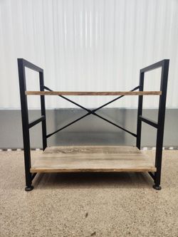 Industrial 2 tier Accent Shelf