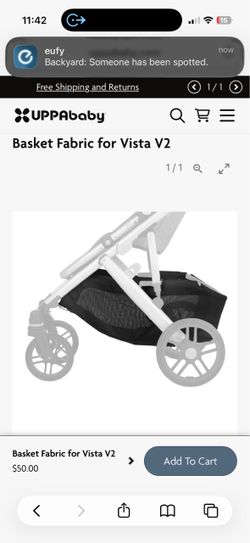 UPPAbaby Basket Fabric for Vista V2