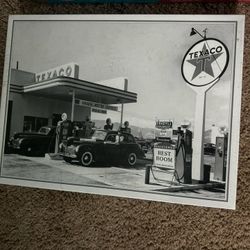 Black White 1940s Texaco Filing Gas Station 500pc Jigsaw Puzzle 18" x 24" SEALED