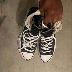 Black and white Converse