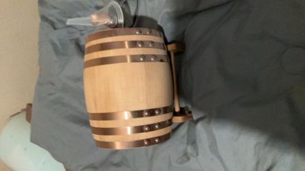 St. Bernard whiskey barrel
