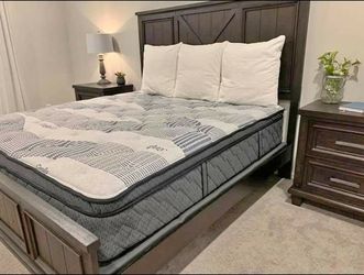 BRAND NEW QUEEN PILLOW TOP 15IN MATTRESS AND BOXSPRING SAME DAY DELIVERY 