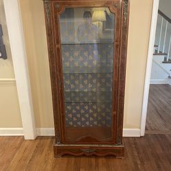 Antique French Inlaid  China cabinet