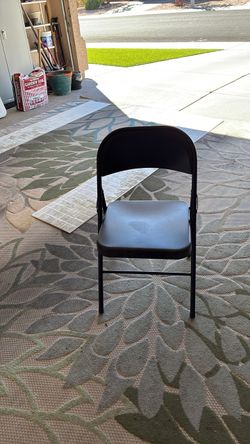 6 folding metal chairs