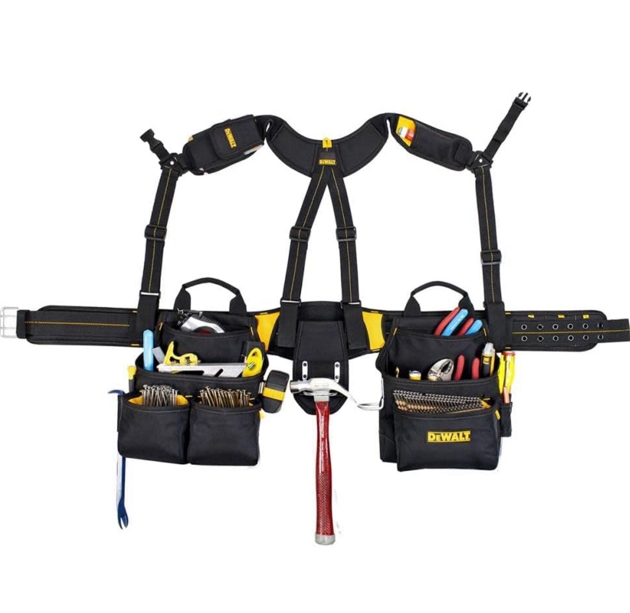 BRAND NEW DeWALT 20 Pocket Pro Framer's Combo Apron And Yoke-Style Suspenders