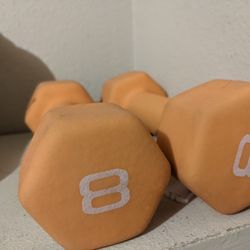  8 lb Dumbbells And 6 lb Dumbbells
