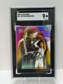 Victor Wembanyama 2023-24 Topps Now RC, Graded SGC 9
