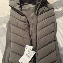 women vest zara army green size small