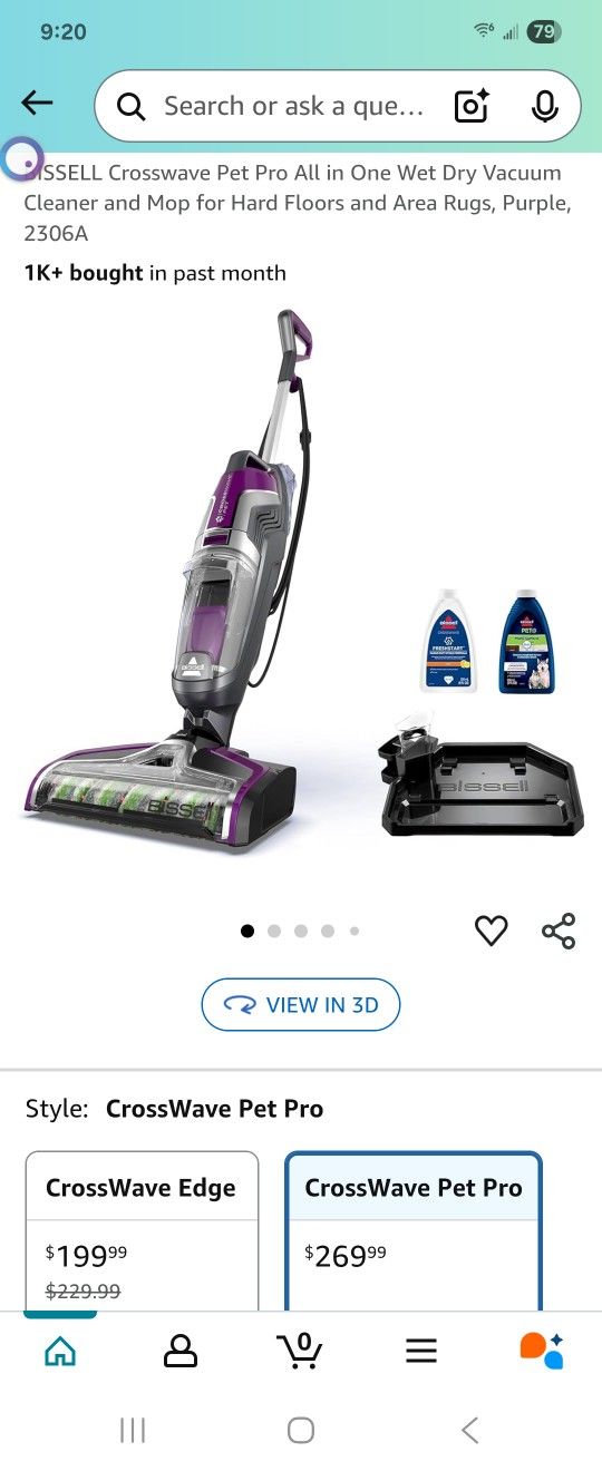 Bissell Crosswave Vacuum Mop