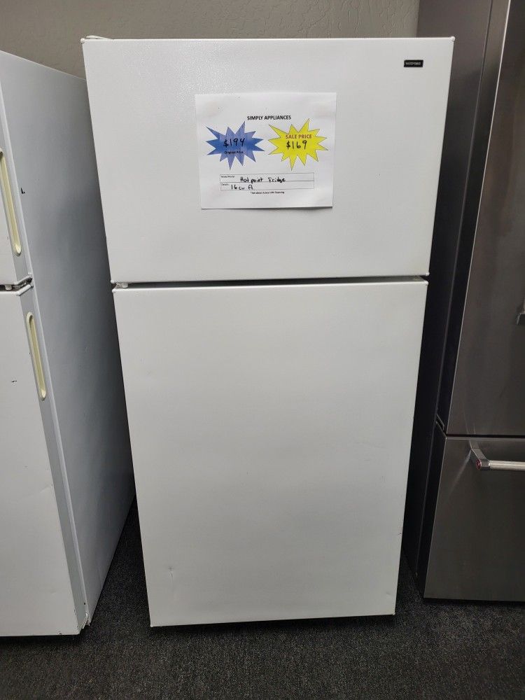 🎅Everything Must Go! Hotpoint 16cuft Fridge-Warranty Included
