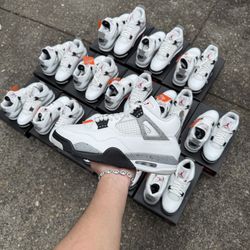 Jordan 4 White Cement 