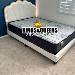 QUEEN BED FRAME WITH MATTRESS