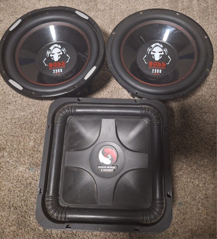 3 Twelve Inch Subwoofers