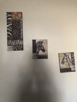 3pc Animal Canvas