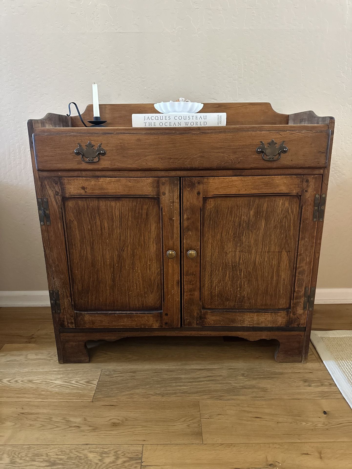Antique French Farmhouse Walnut Cabinet