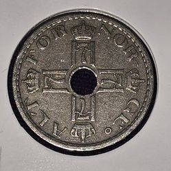 1927 Norway 50 Ore Coin