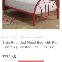 Red Twin Bed Frame