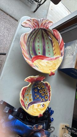 Porcelain fish, serving bowls