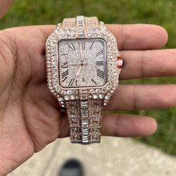 Carti Rose Gold Moissanite Watch