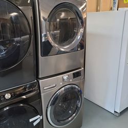 Kenmore Front Loading Washer And Stackable Gas Dryer Set 