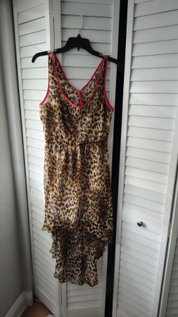 Leopard Print Hi-Low Dress