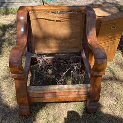 Antique Oak Chair Frame