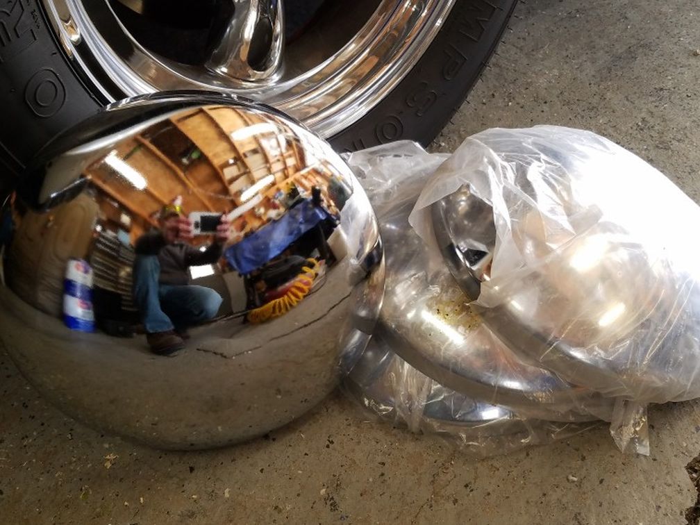 Old Chrome Hubcaps
