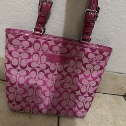 Vintage Coach Pink Tote