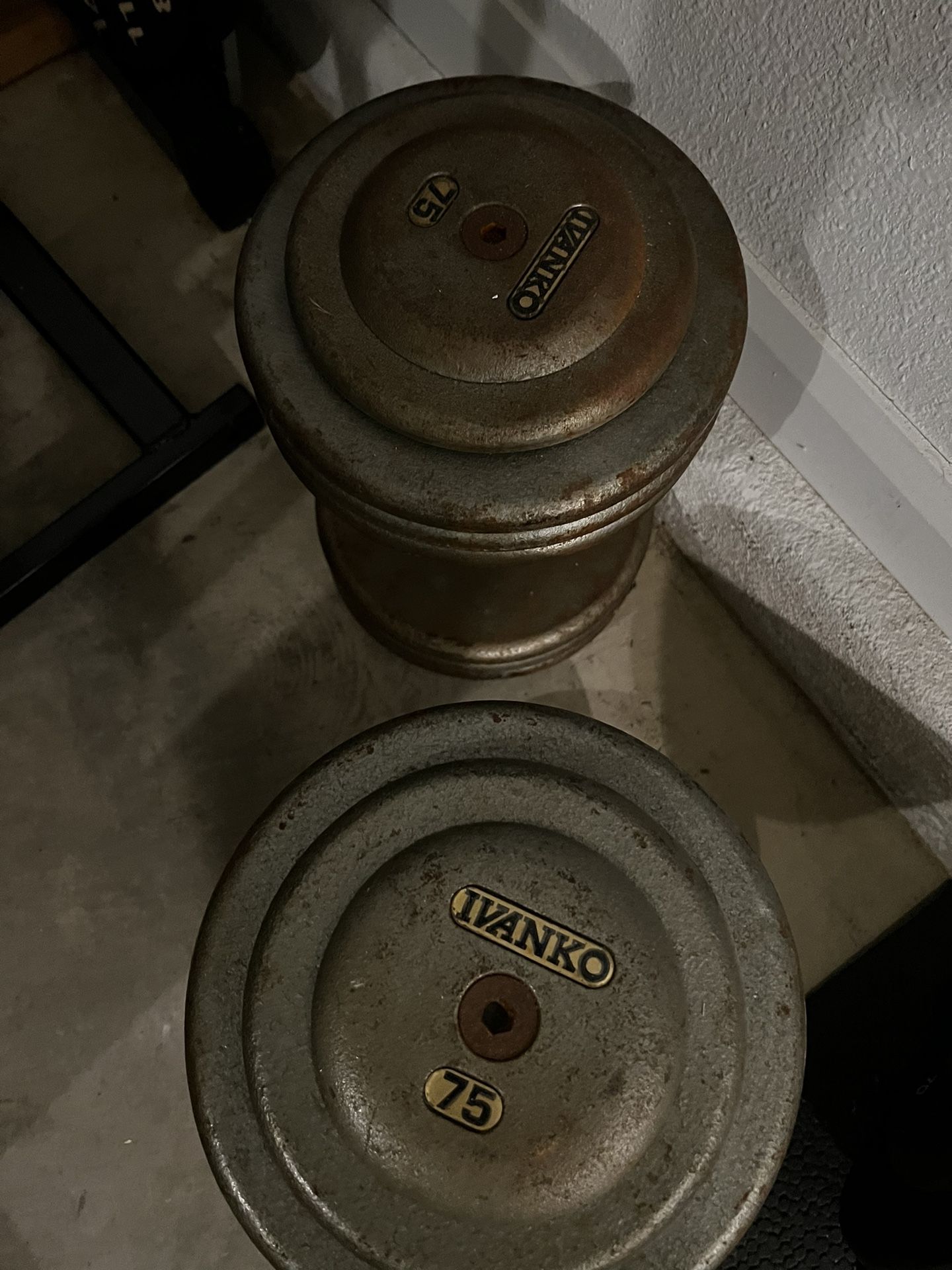 75lb Ivanko Dumbbell Pair