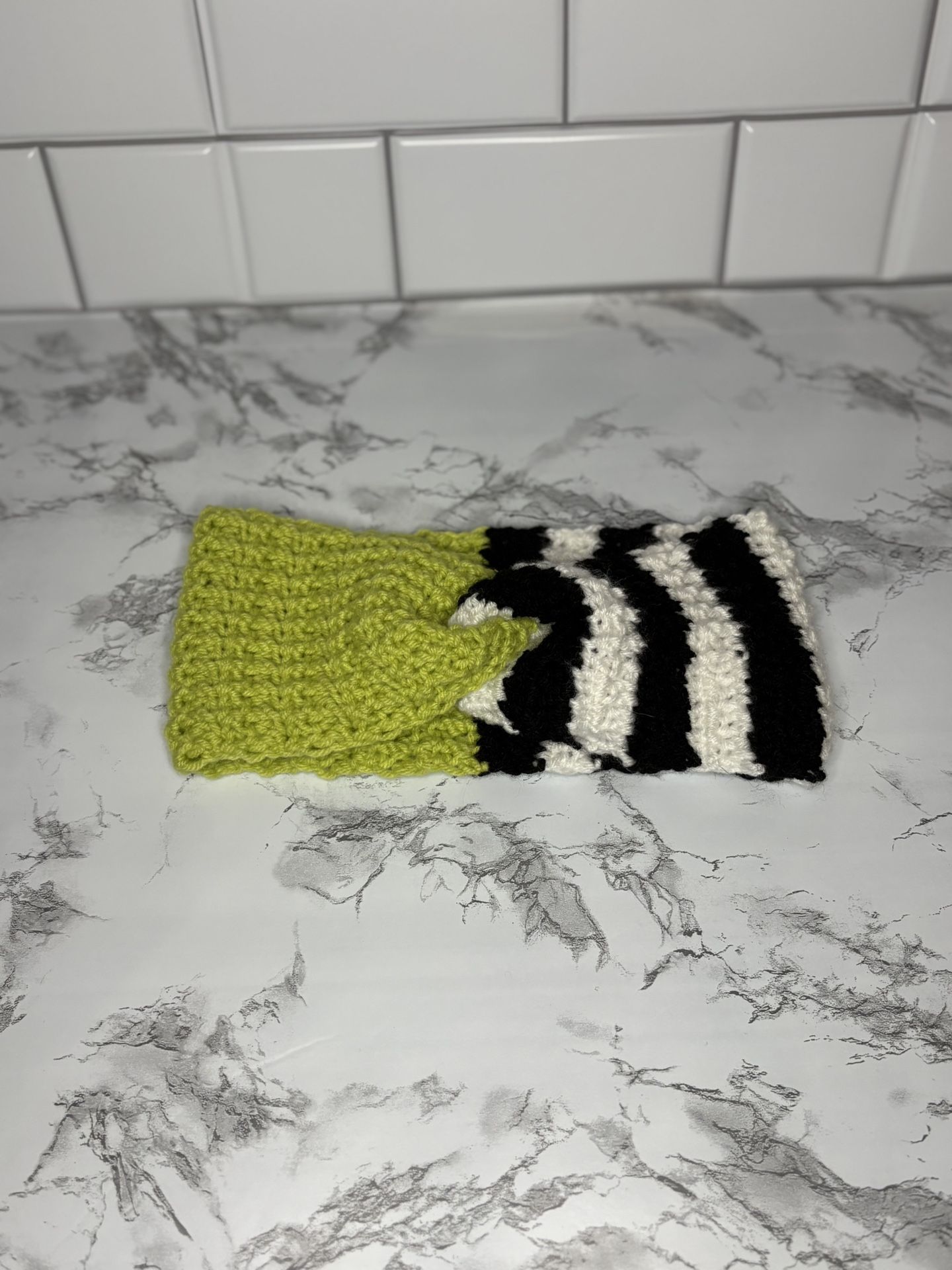 Crocheted Bettlejuice Ear Warmer