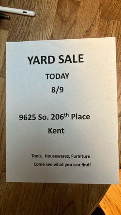 Yard Sale Today
